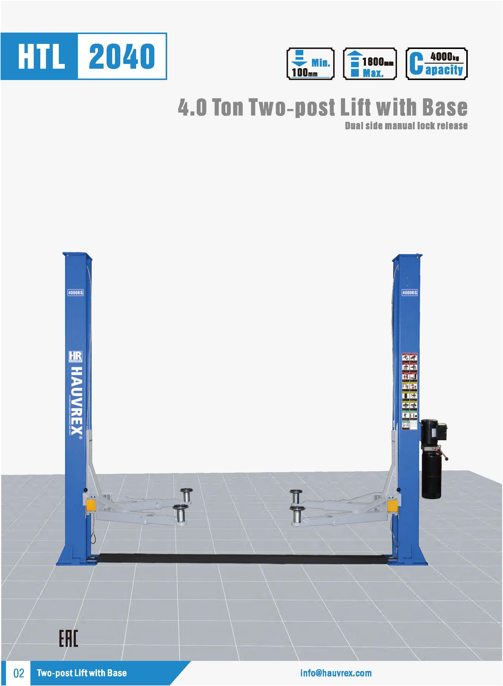 HTL2040 Two-post Lift