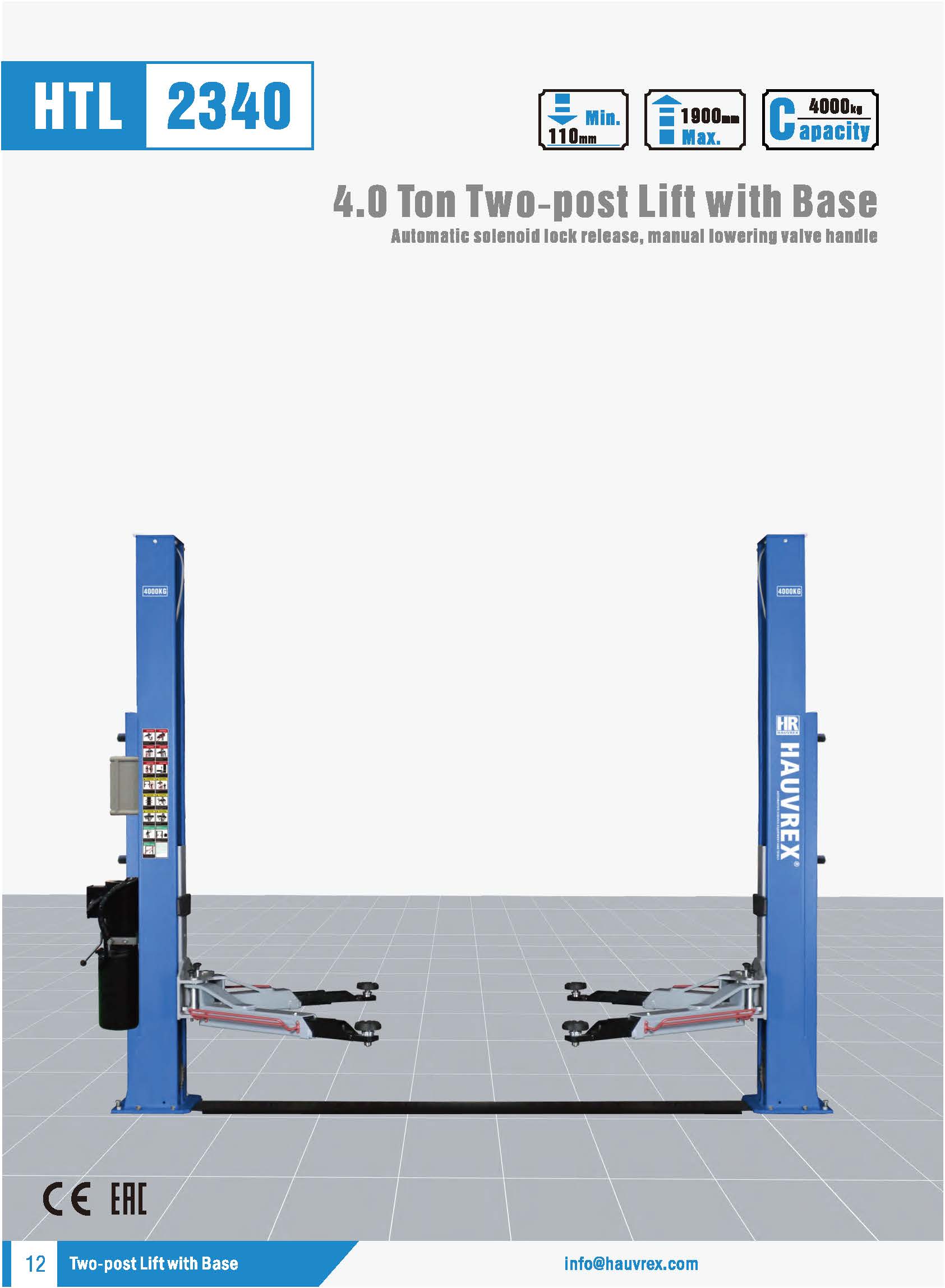 HTL2340 Two-post Lift
