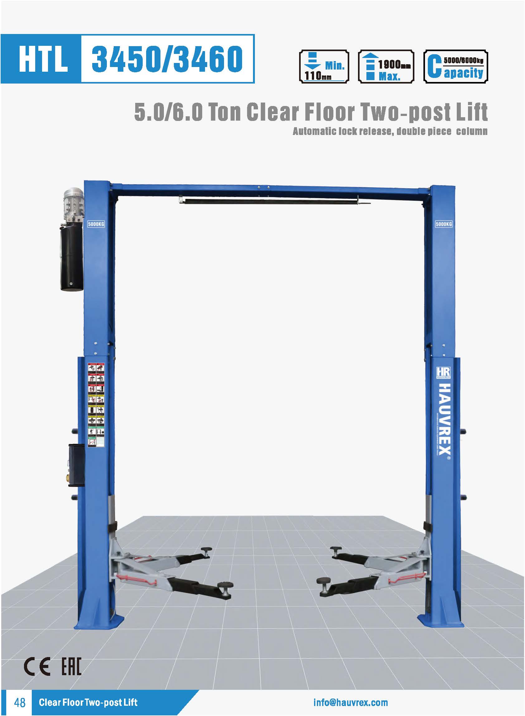 HTL3450/3460 Two-post Lift