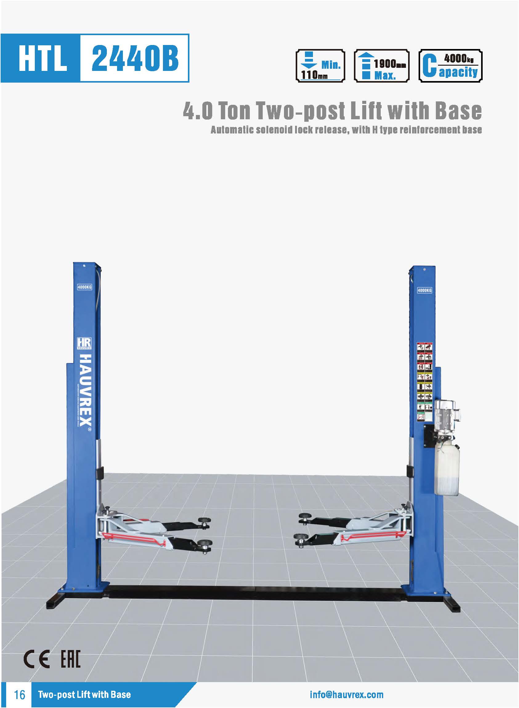 HTL2440B Two-post Lift