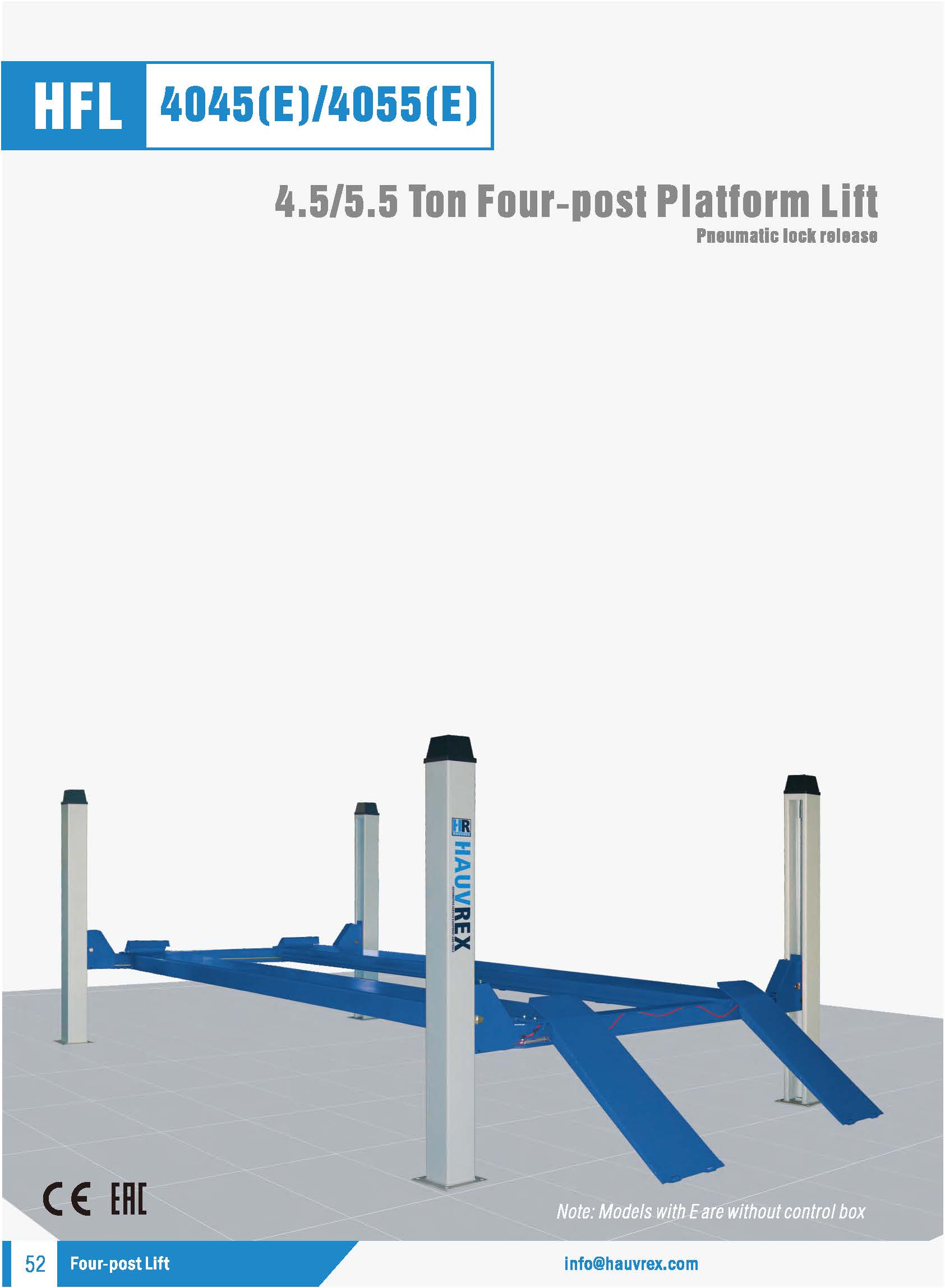 HFL4045(E)/4055(E) Four-post Lift