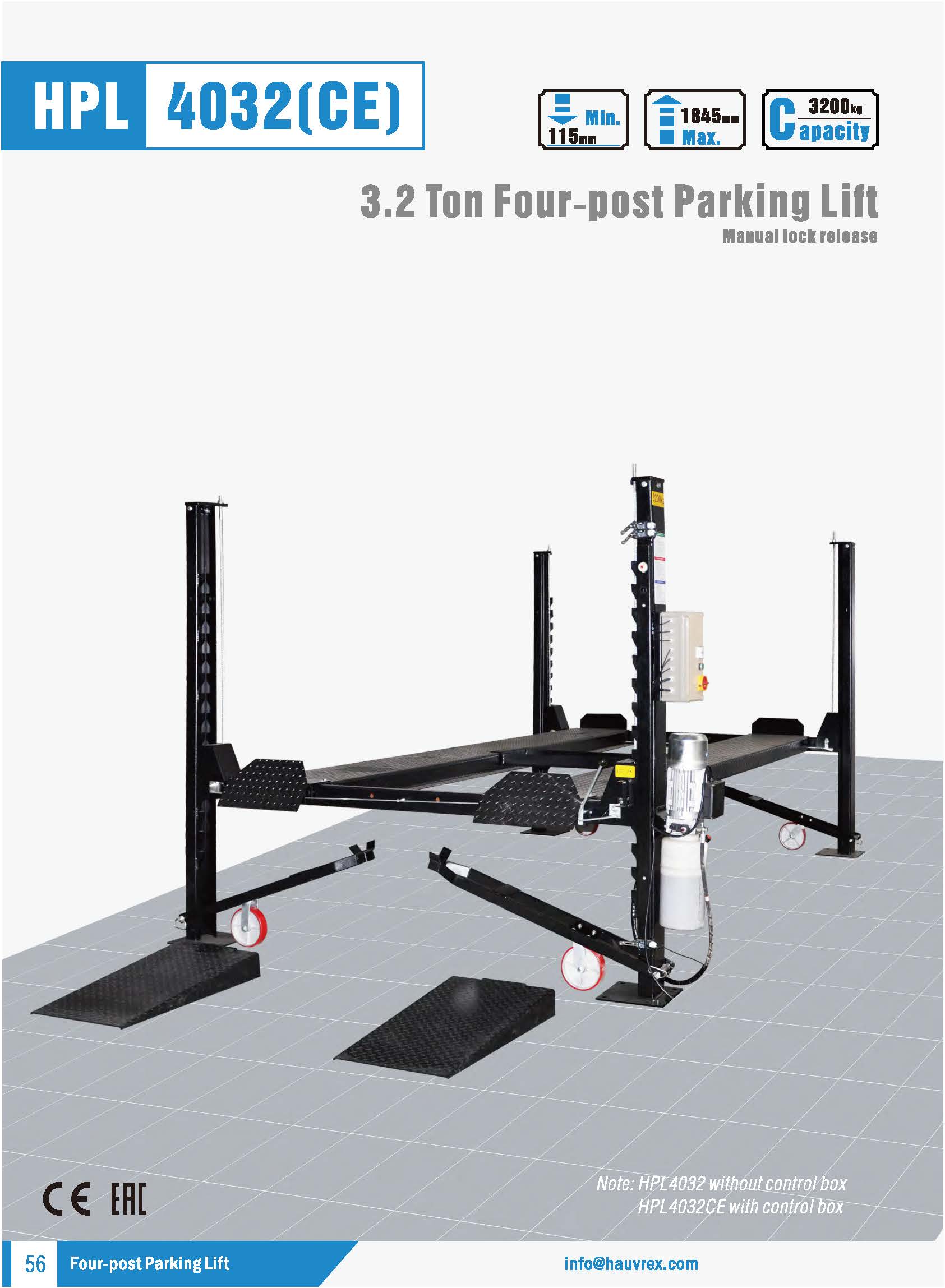 HPL4032(CE) Four-post Parking Lift