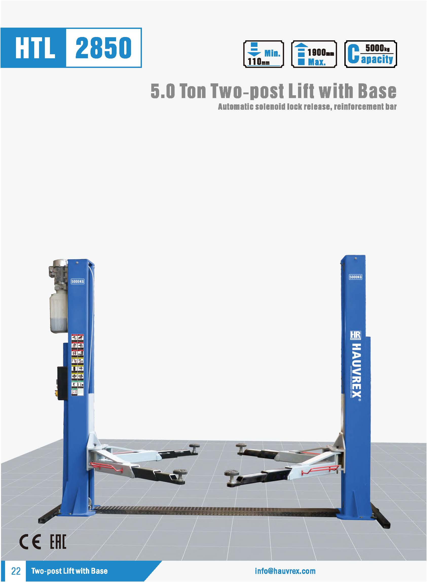 HTL2850 Two-post Lift