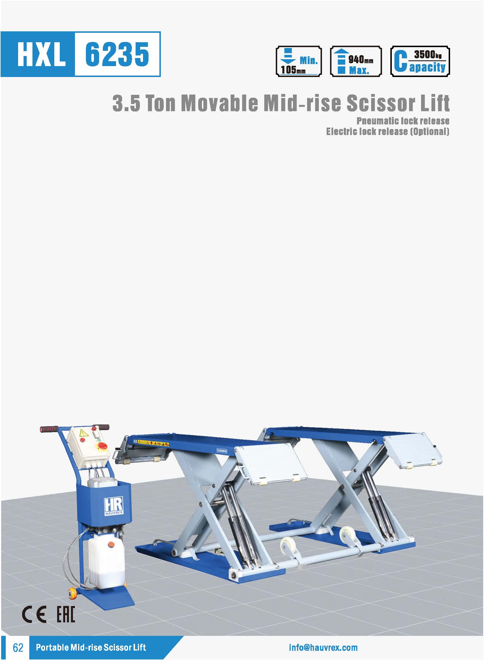 HXL6235 Ножничные подъемники