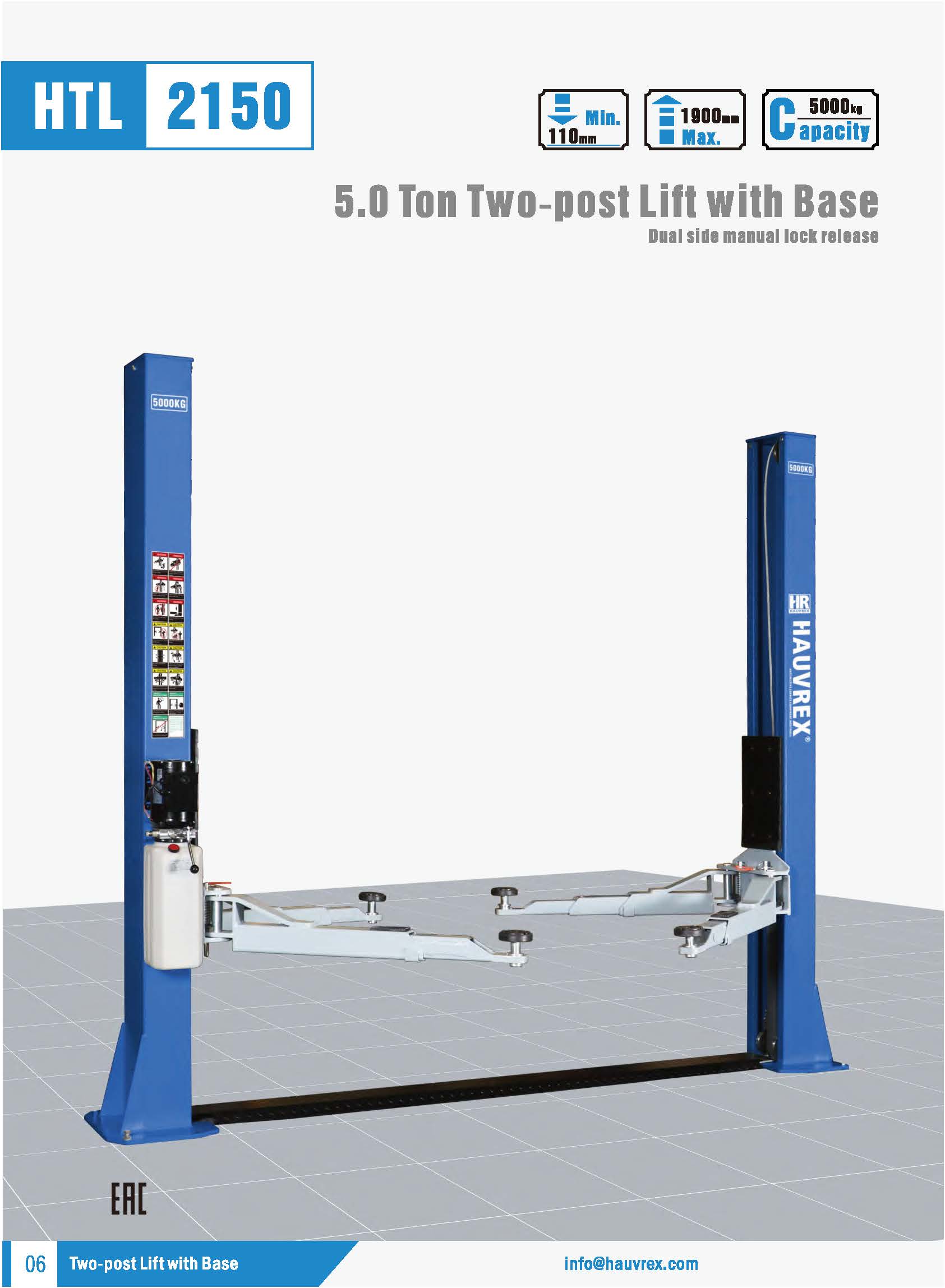 HTL2150 Elevadores de 2 columnas